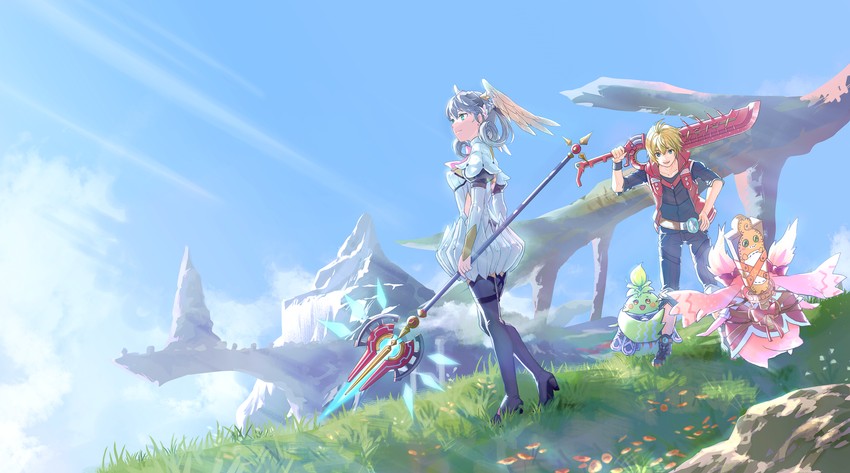 melia antiqua, shulk, nene, and kino (xenoblade chronicles and 2 more) drawn by fuwamoko_momen_toufu