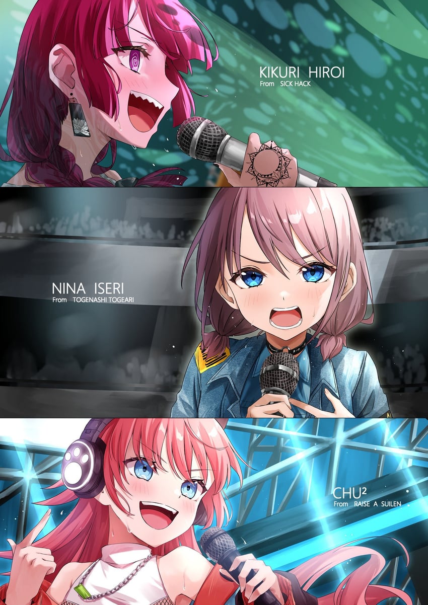iseri nina, hiroi kikuri, and tamade chiyu (bang dream! and 2 more) drawn by kikugawa_roku