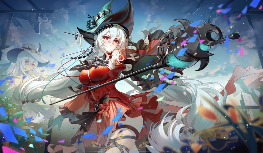 skadi and skadi the corrupting heart (arknights) drawn by huahua_deluwei