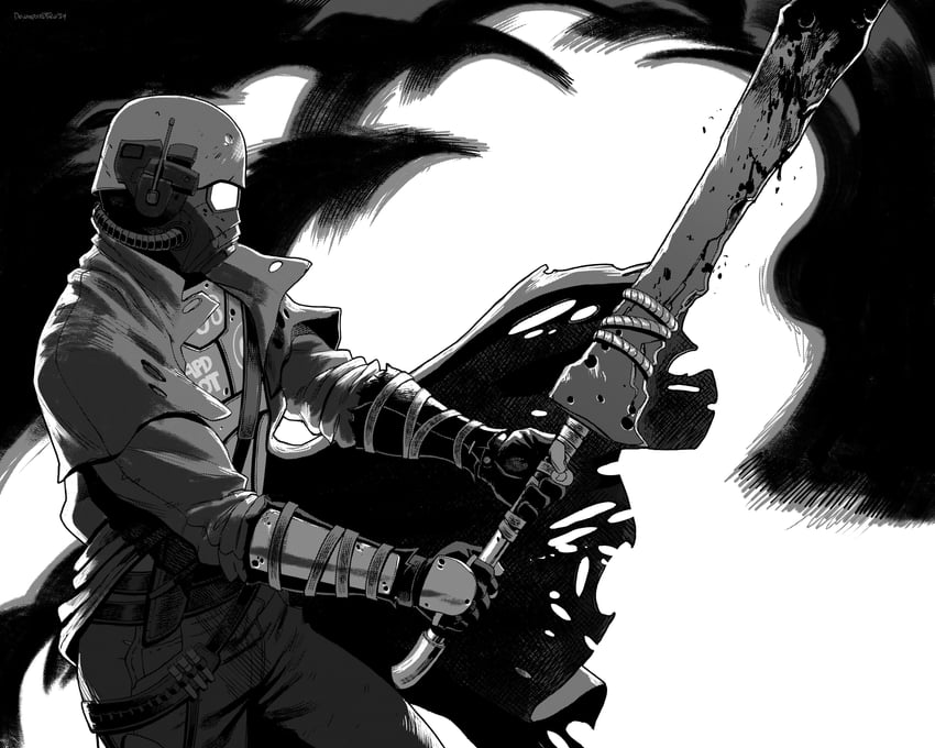 courier and ncr veteran ranger (fallout and 1 more) drawn by decomposedtaco
