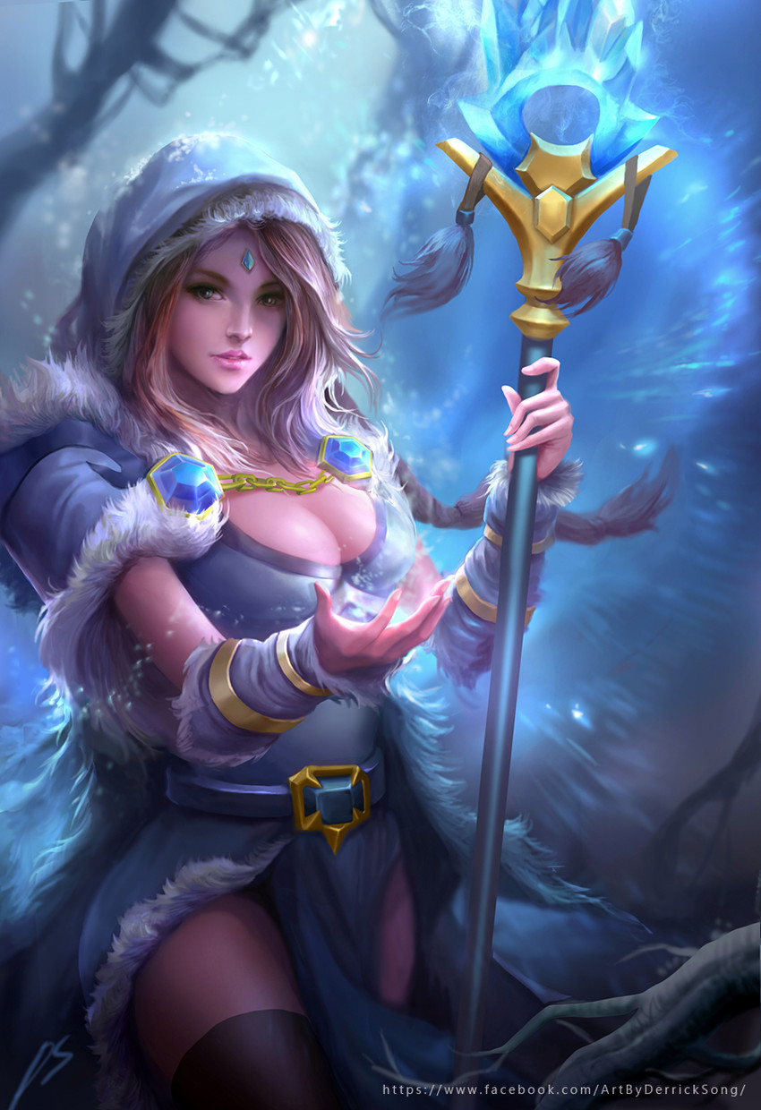 crystal maiden (dota and 1 more) drawn by derrick_song