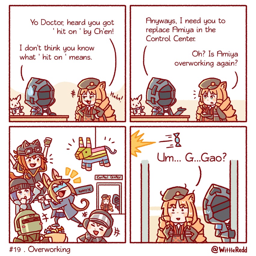 doctor, amiya, swire, tachanka, ash, and 2 more (arknights and 1 more) drawn by wittle_red