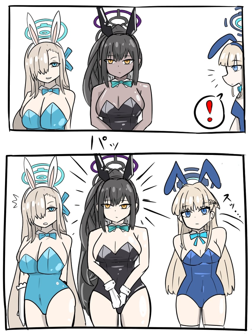 asuna, toki, and karin (blue archive) drawn by nakineiriko_(dafdafson)