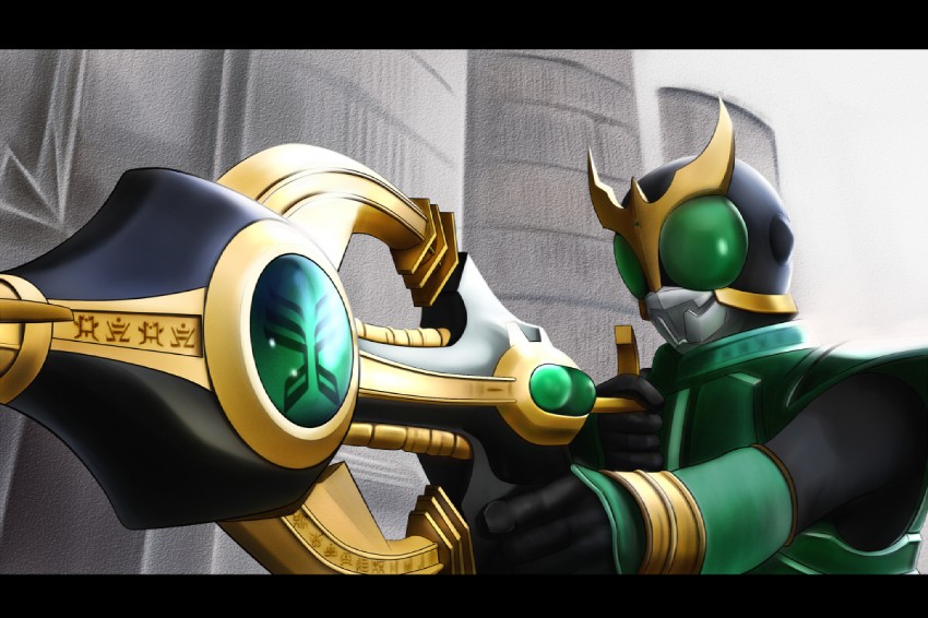 kamen rider kuuga (kamen rider and 1 more) drawn by qontamblue
