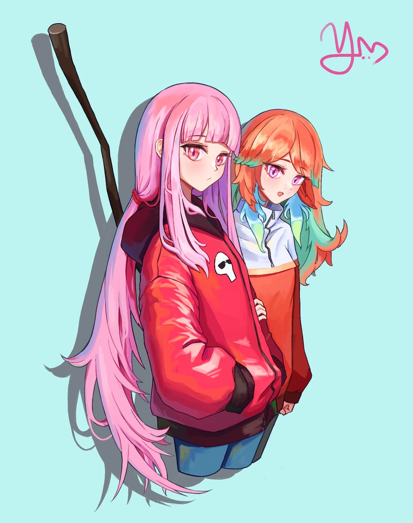 mori calliope and takanashi kiara (hololive and 1 more) drawn by yger
