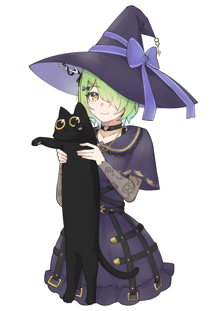 ceres fauna and snail (hololive and 1 more) drawn by watercat322