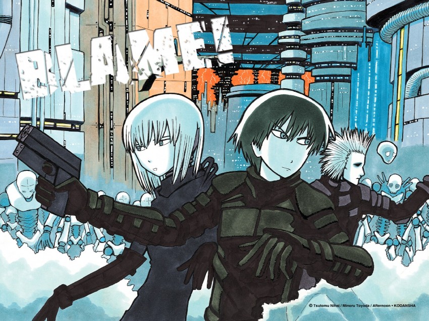 cibo, killy, dhomochevsky, and iko (blame!) drawn by toyoda_minoru