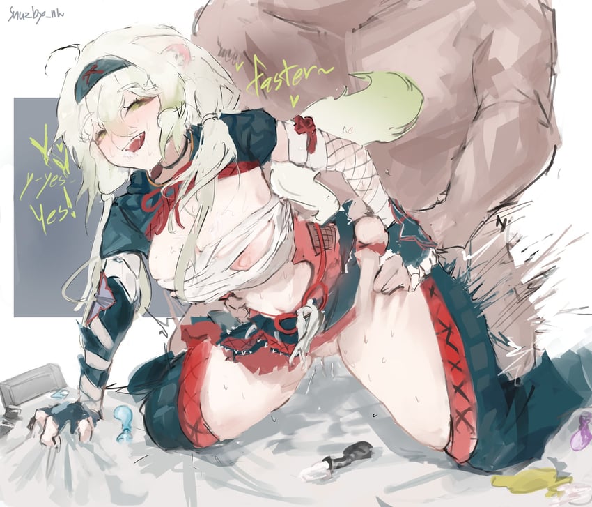 monster hunter and laimu (monster hunter and 1 more) drawn by snuzby