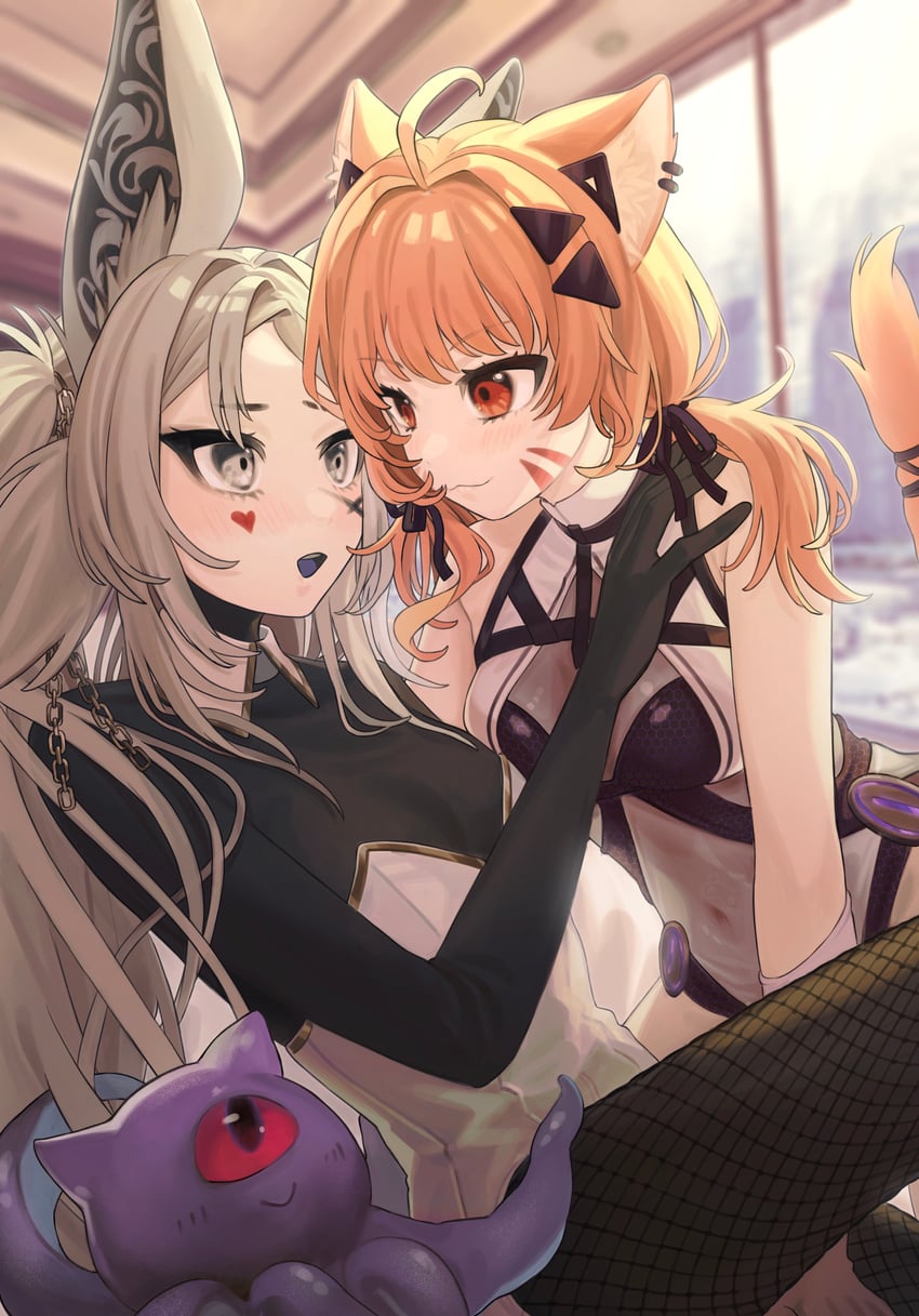 shyrei faolan, alheitrakzoth, and dyarikku (indie virtual youtuber) drawn by tanupon