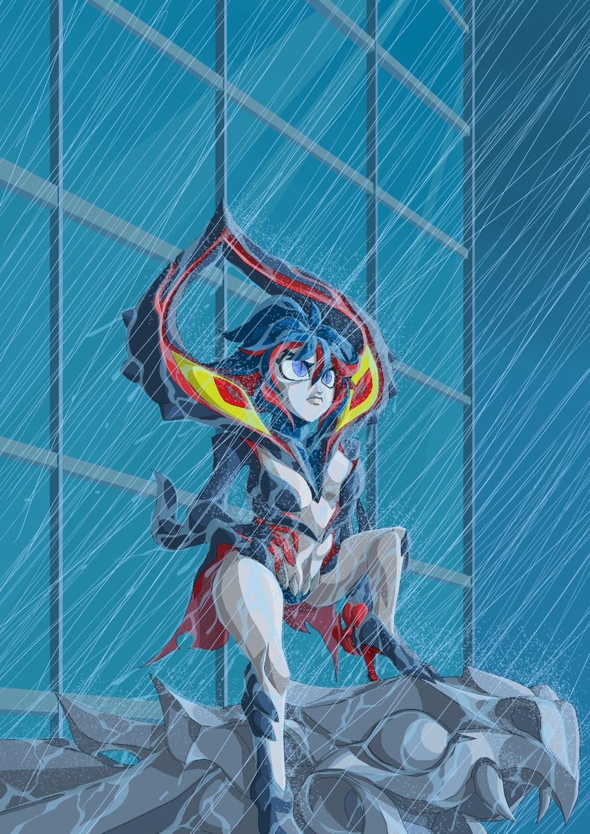 matoi ryuuko and senketsu (kill la kill) drawn by terry_jones_(tyrranux)