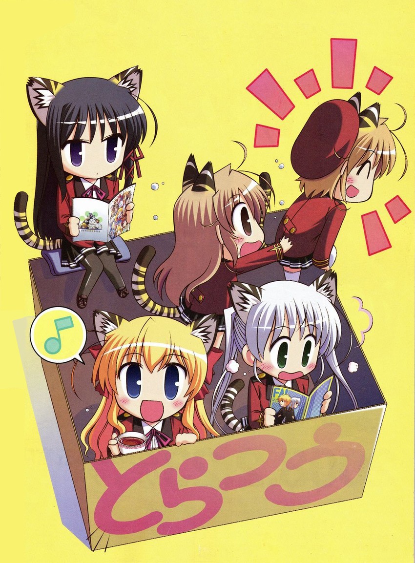 sendou erika, tougi shiro, yuuki haruna, kuze kiriha, yuuki kanade, and 2 more (fortune arterial) drawn by noumiso_hoehoe