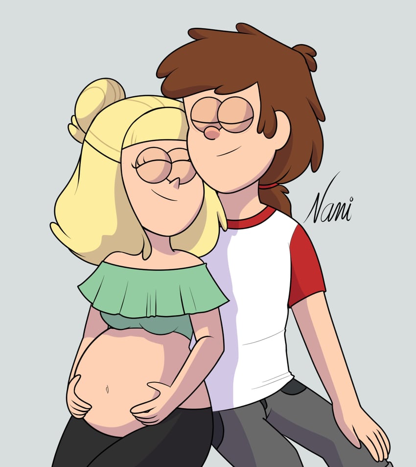 dipper pines and pacifica northwest (gravity falls) drawn by nanishiiz5