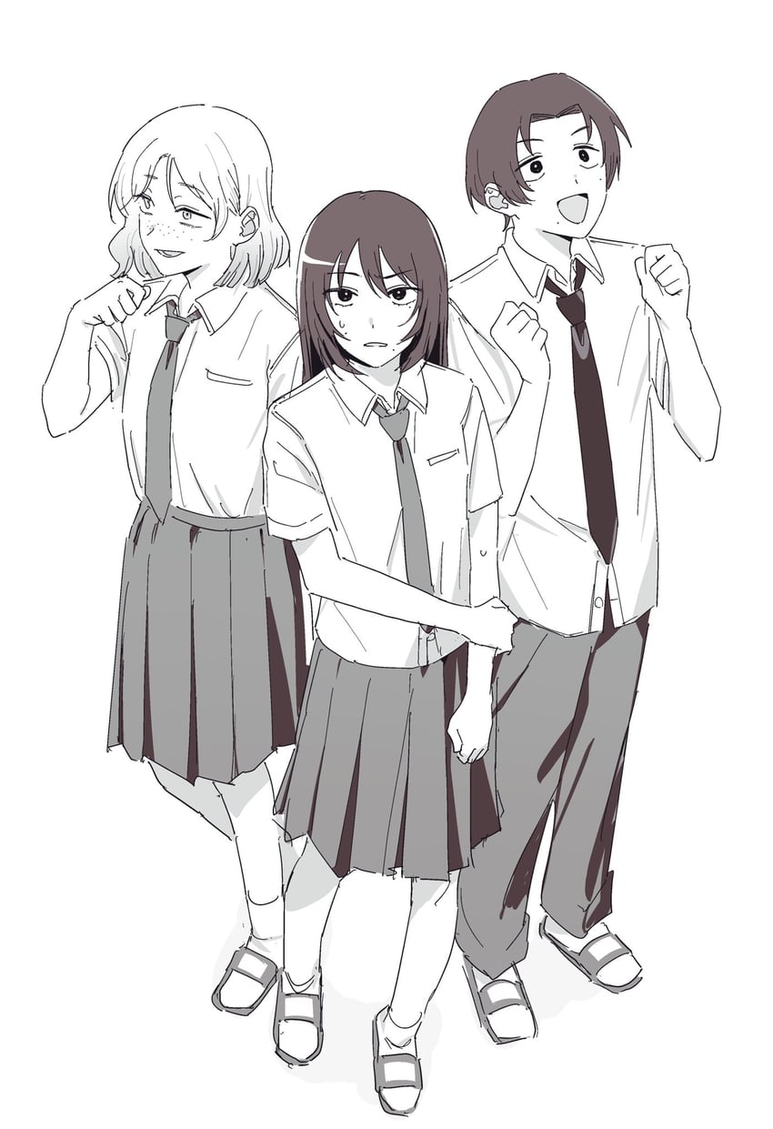 kameya san, tsuru asaka, and kameya kazushi (futsuu no keion-bu) drawn by matarasu_(aaaaaaaaj)