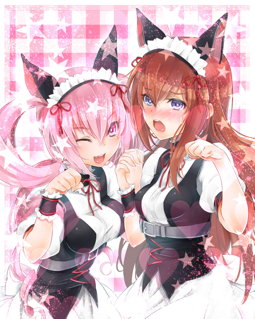 makise kurisu and akiha rumiho (steins;gate) drawn by katoma
