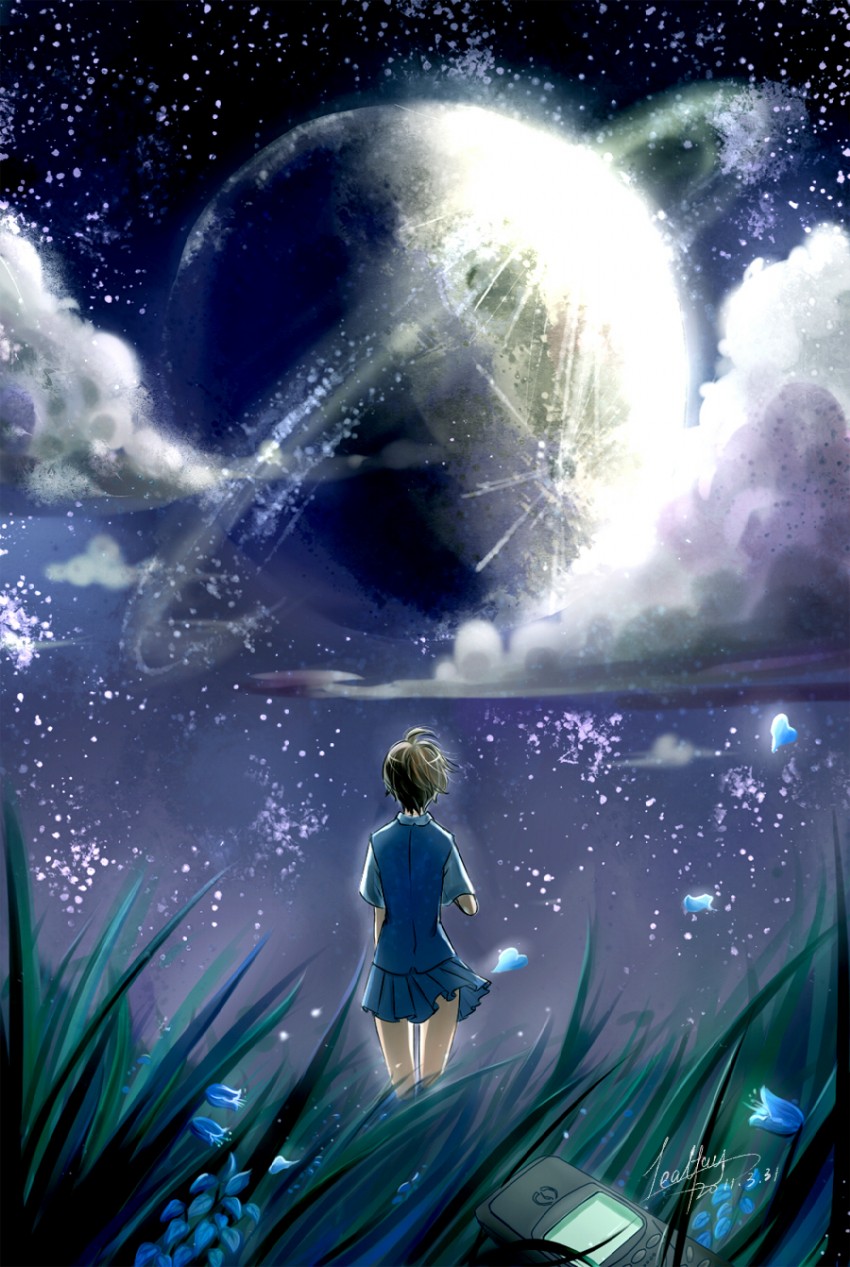 nagamine mikako (hoshi no koe) drawn by jealfay
