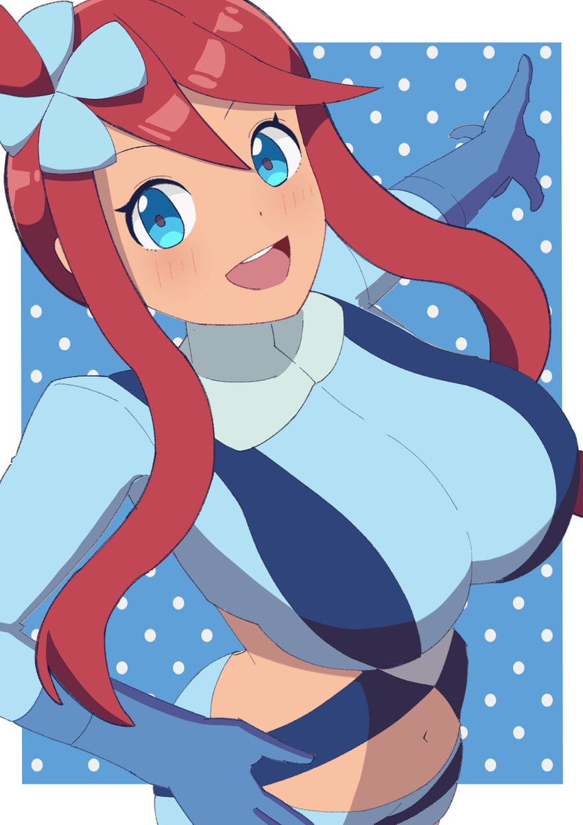 skyla (pokemon and 1 more) drawn by blue_sky_story