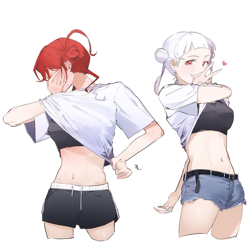 arashi chisato and yoneme mei (love live! and 1 more) drawn by eunonda