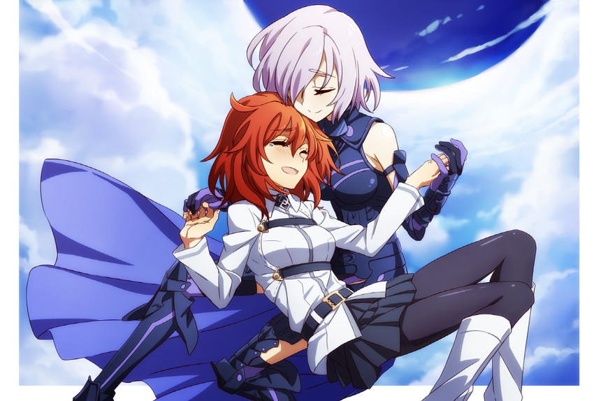 mash kyrielight and fujimaru ritsuka (fate and 1 more) drawn by oiun