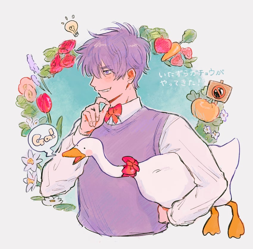 jack-o' ran-tan and goose (napoli no otokotachi and 1 more) drawn by zumu_(quw87)