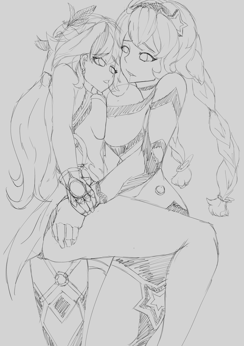 kiana kaslana and fu hua (honkai and 1 more) drawn by nacho-art