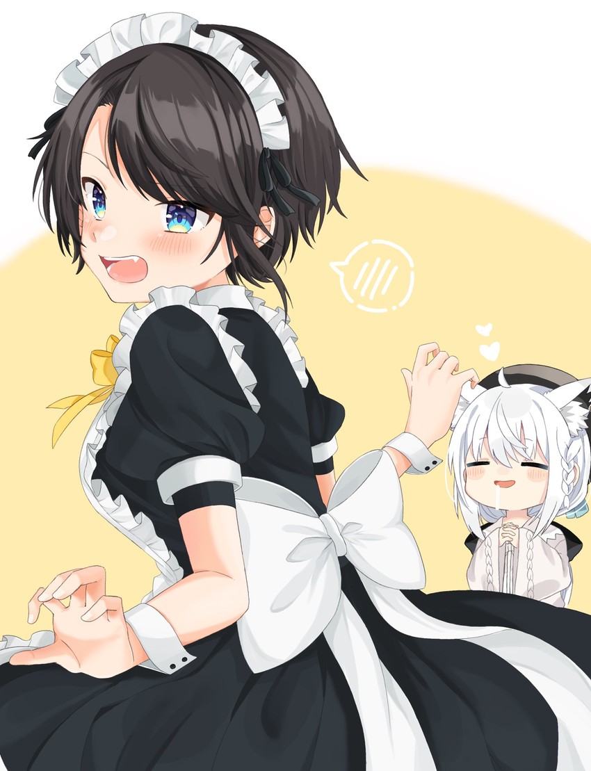 shirakami fubuki and oozora subaru (hololive) drawn by moonbell