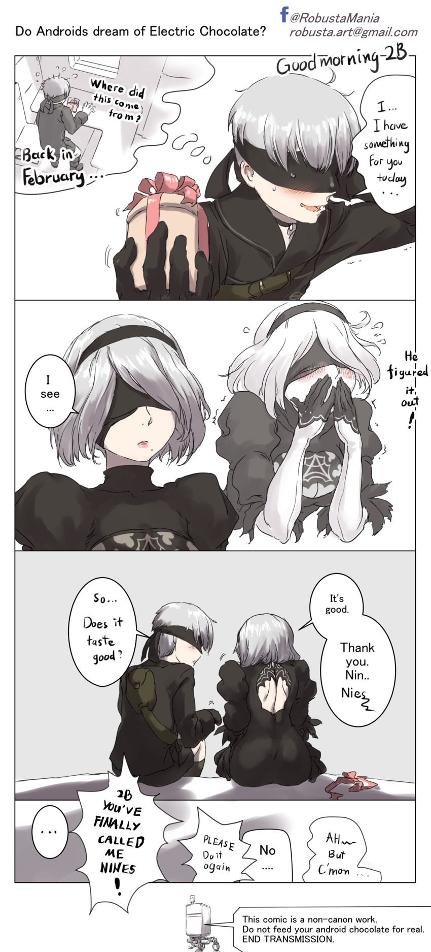 2b, 9s, and pod (nier and 1 more) drawn by robusta_mania