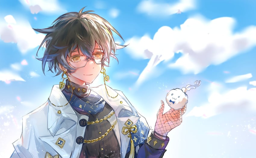 ike eveland and quilldren (nijisanji and 1 more) drawn by 1vonne