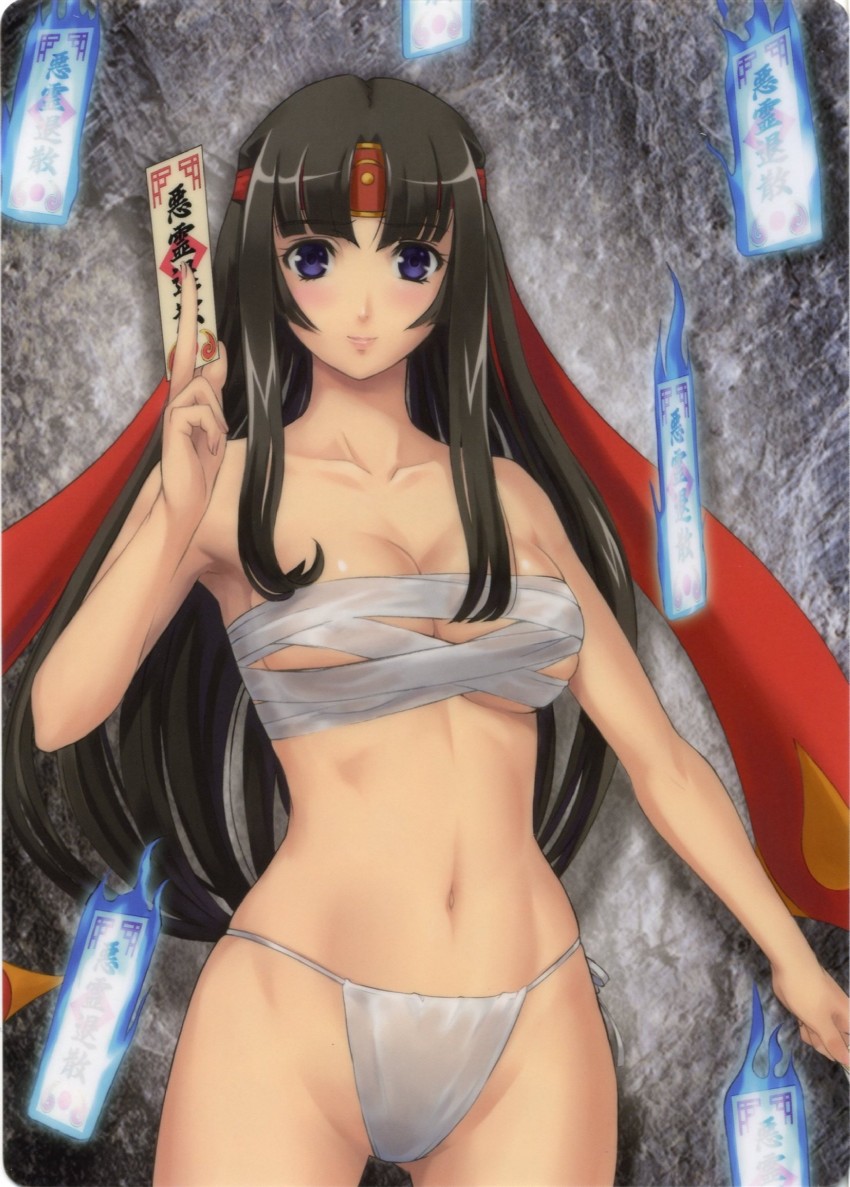 tomoe and musha miko tomoe (queen's blade) drawn by eiwa