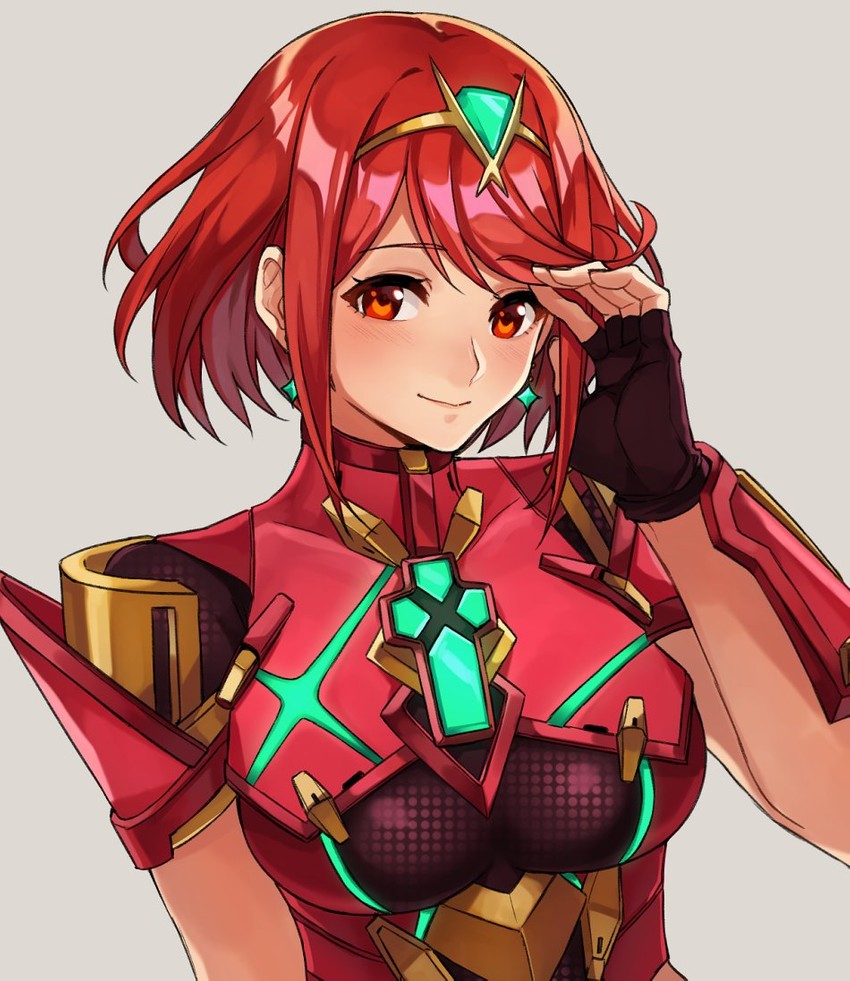 pyra (xenoblade chronicles and 1 more) drawn by kamu_(kamuuei)