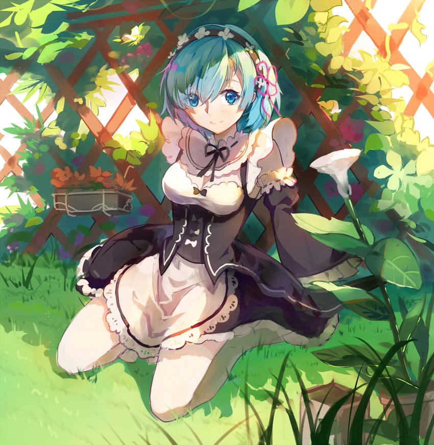 rem (re:zero kara hajimeru isekai seikatsu) drawn by baisi_shaonian