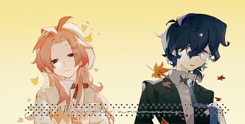 hatsutori hajime and utsugi noriyuki (saibou shinkyoku) drawn by chuanhua