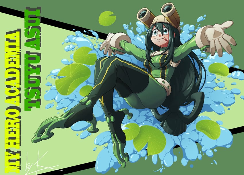 asui tsuyu (boku no hero academia) drawn by unknown_(dgraymem)