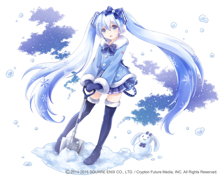 hatsune miku and yuki miku (vocaloid) drawn by konayama_kata