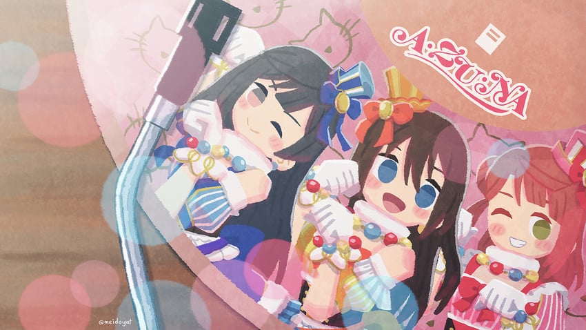 yuki setsuna, uehara ayumu, and osaka shizuku (love live! and 1 more) drawn by meidosan
