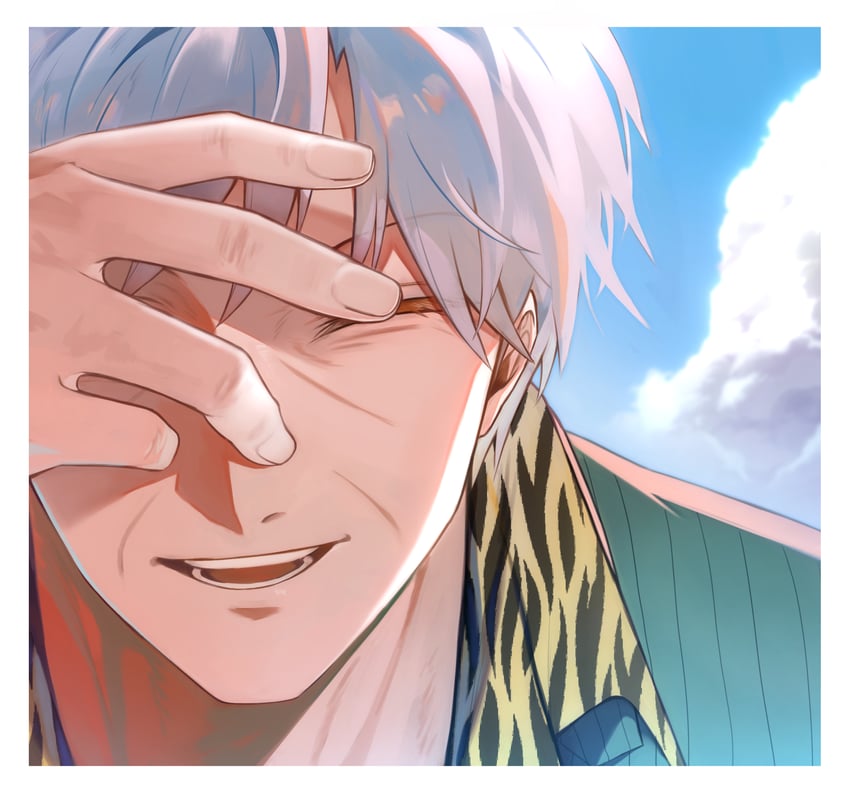 akagi shigeru (fukumoto mahjong and 1 more) drawn by niwatori_panda