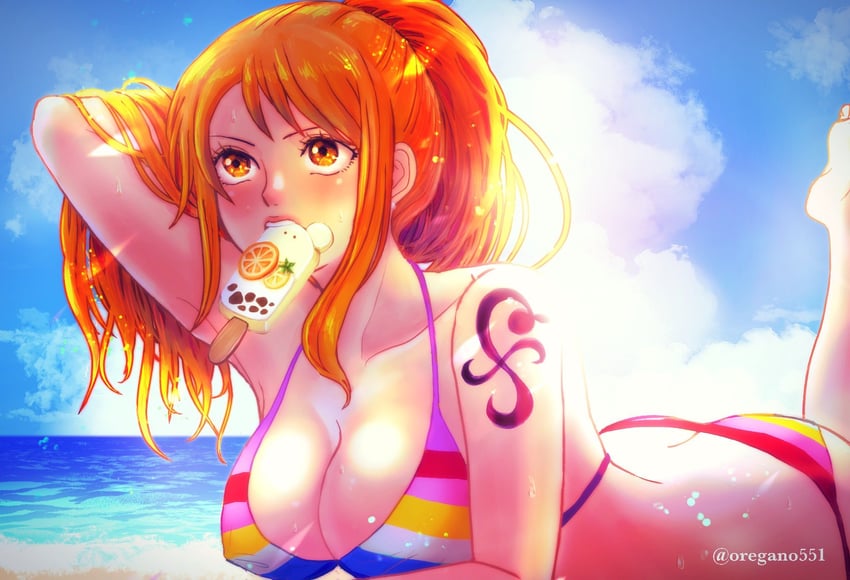 nami (one piece and 1 more) drawn by oregano551
