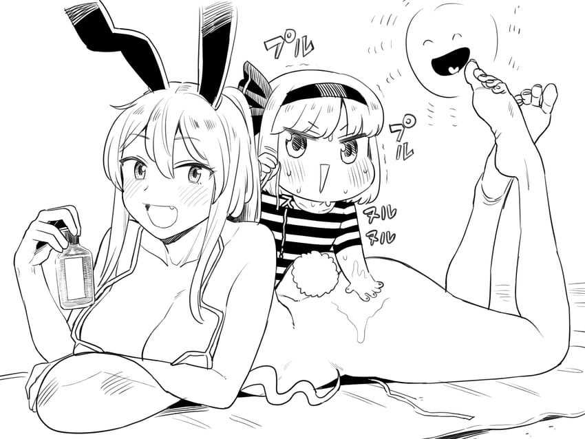 konpaku youmu and reisen udongein inaba (touhou) drawn by koyama_shigeru
