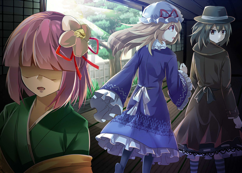 usami renko, maribel hearn, and hieda no akyuu (touhou) drawn by e.o.