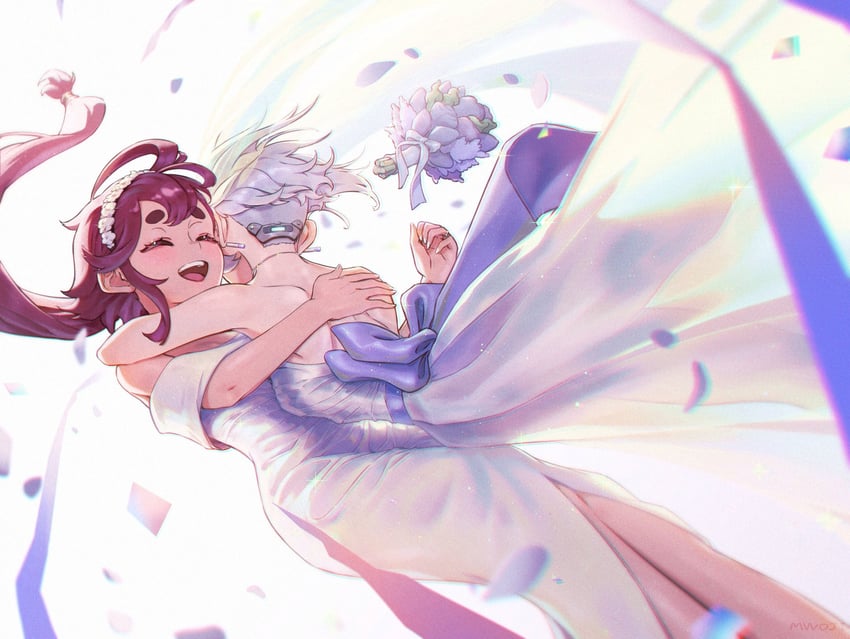 suletta mercury and miorine rembran (gundam and 1 more) drawn by mwoji