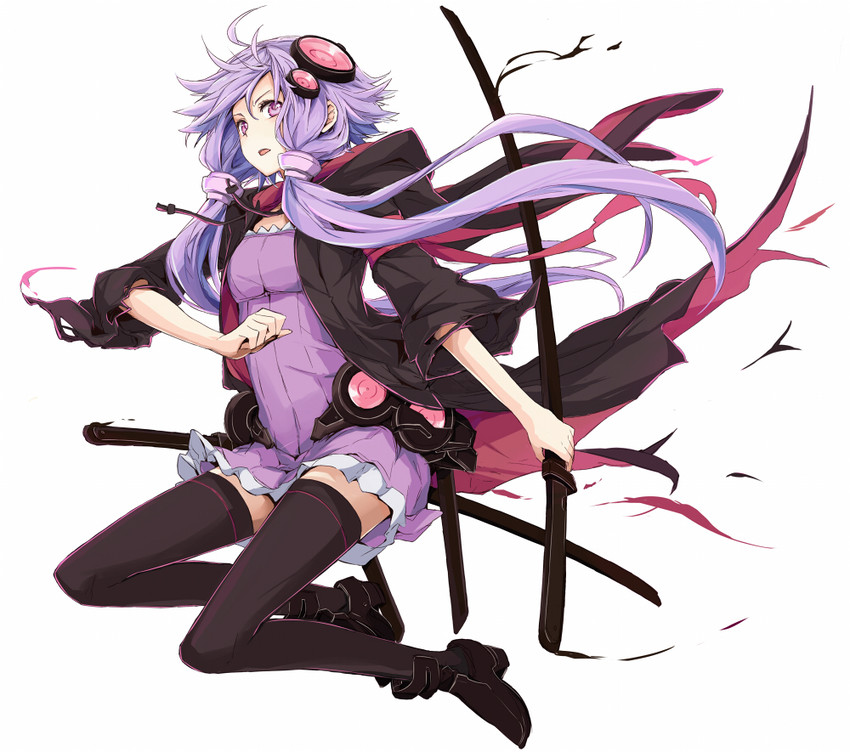 yuzuki yukari (vocaloid and 1 more) drawn by toromera