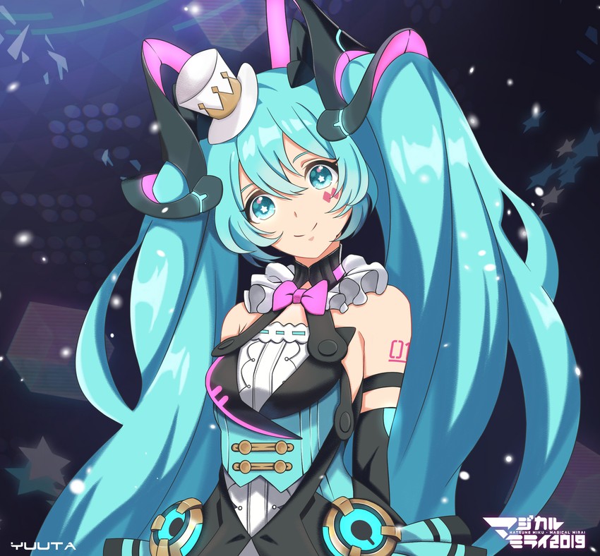 hatsune miku and magical mirai miku (vocaloid and 1 more) drawn by yuuta_(yuuta0312)