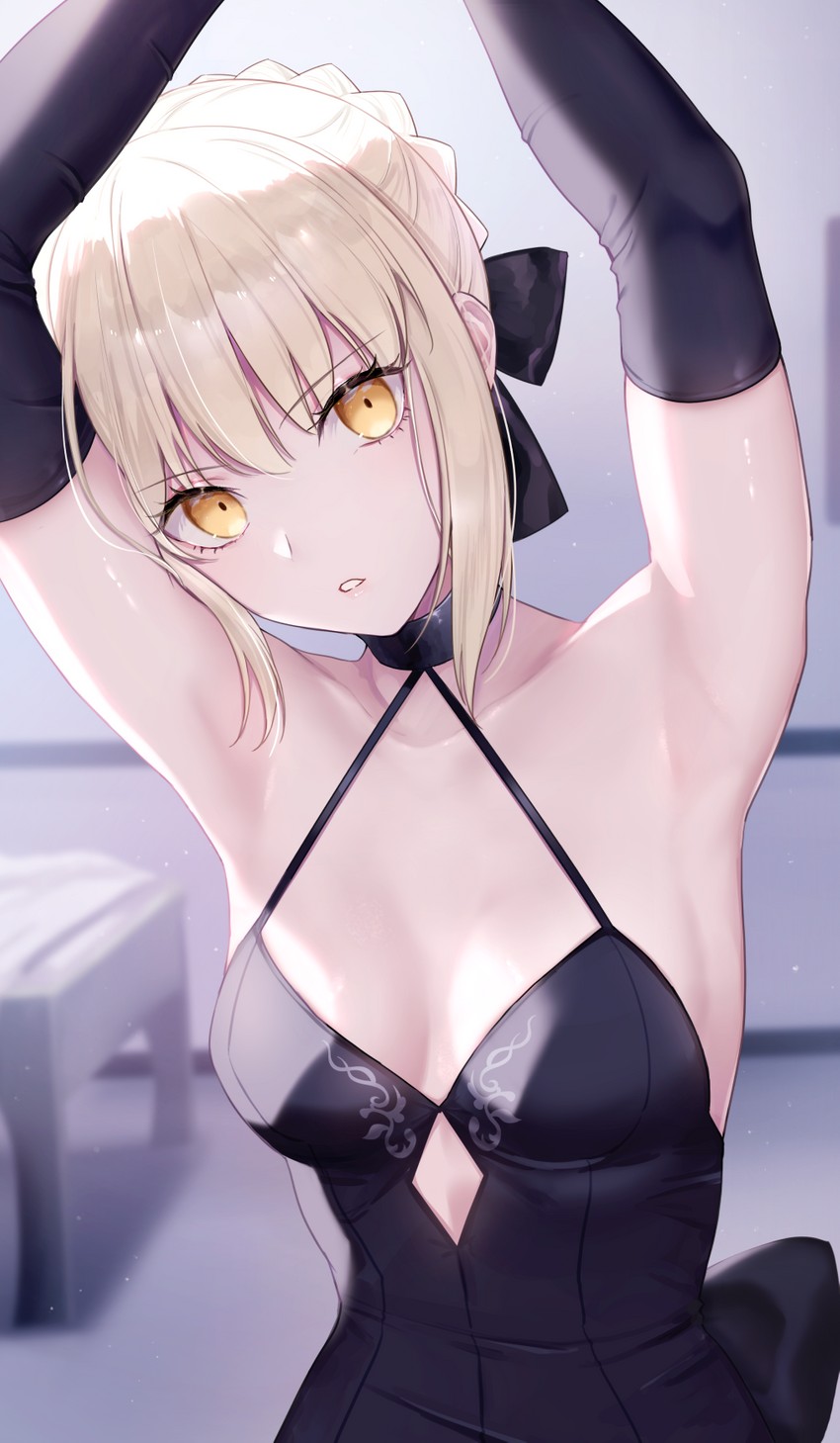 artoria pendragon and saber alter (fate and 1 more) drawn by meltymaple