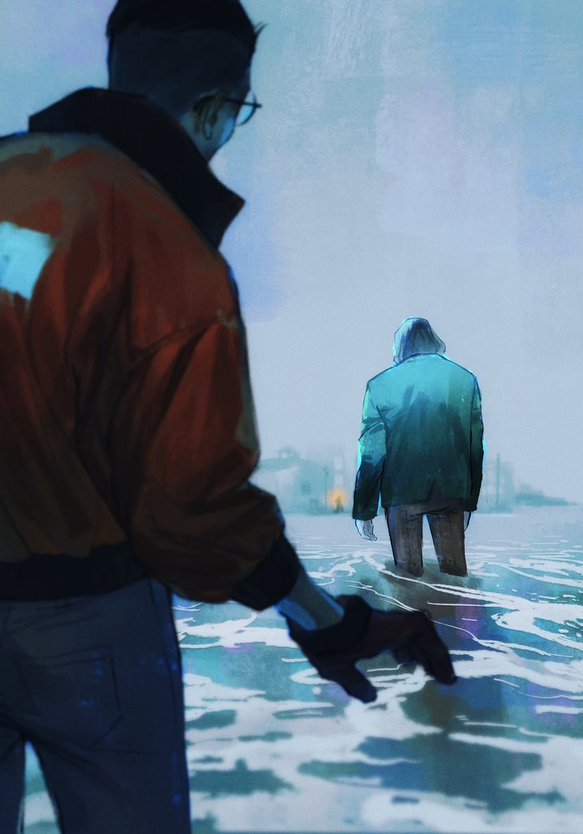 kim kitsuragi and harry du bois (disco elysium) drawn by nandesu03