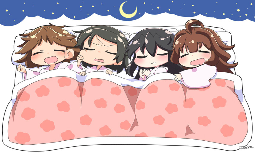 kongou, haruna, hiei, and kirishima (kantai collection) drawn by tsukko_(3ki2ne10)