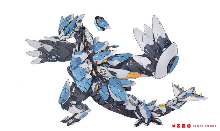 lugia (original and 1 more) drawn by xezeno