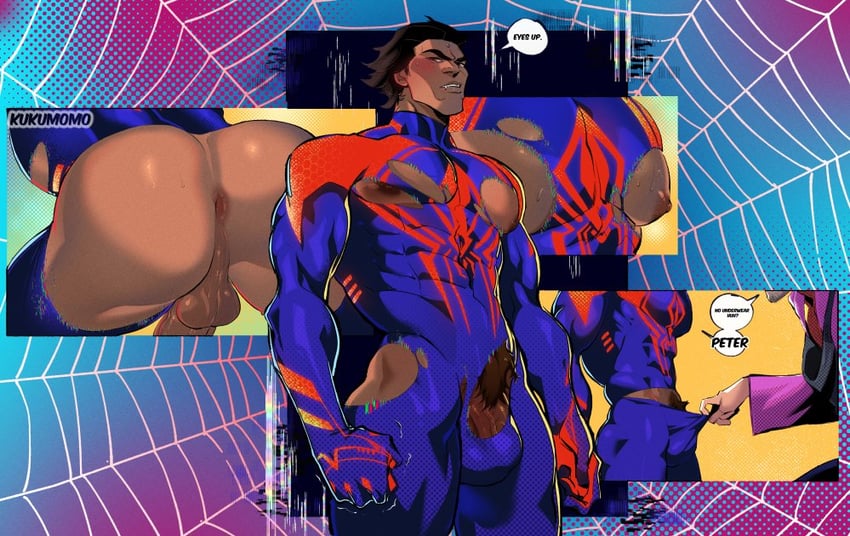 miguel o'hara and peter b parker (marvel and 3 more) drawn by kukumomo