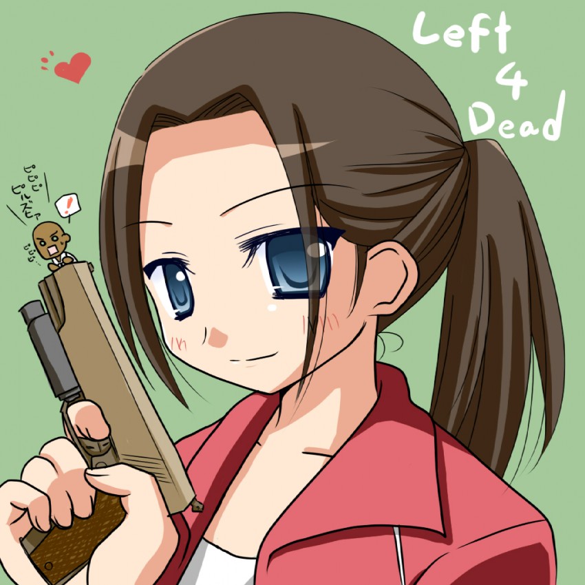 zoey and louis (left 4 dead and 1 more) drawn by hitsuki_miyu