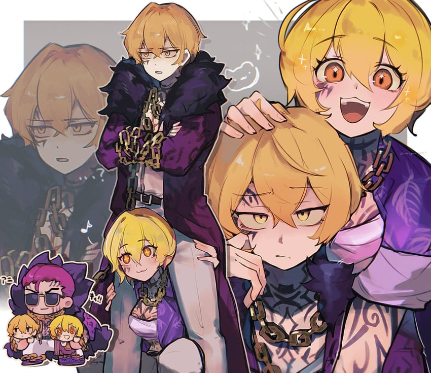 don quixote, sinclair, and ricardo (project moon and 1 more) drawn by oshikyomokawaii