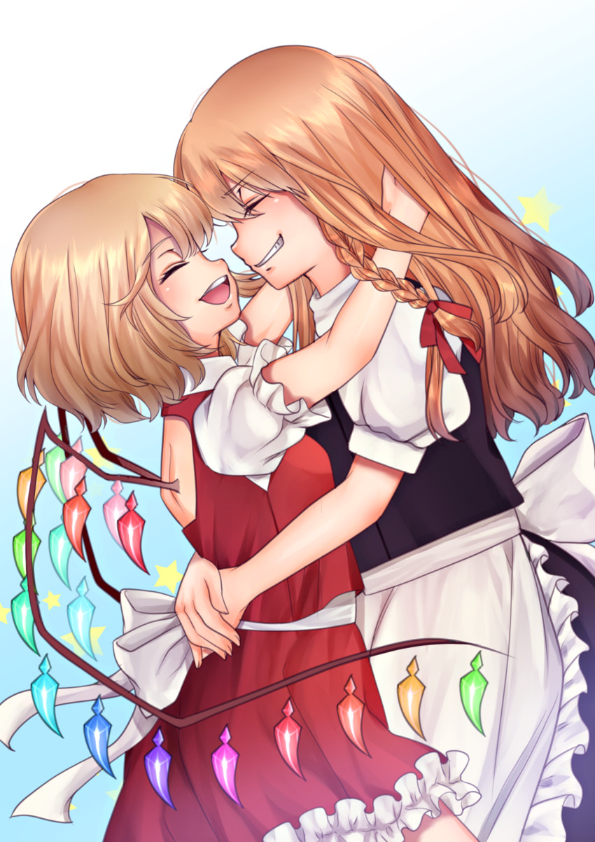 kirisame marisa and flandre scarlet (touhou) drawn by sayama_(chiwan0830)