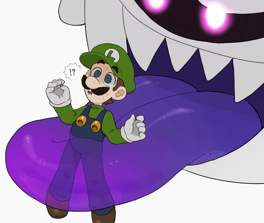 luigi and king boo (mario and 1 more) drawn by mimimi_(mimimim9999)